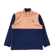 Adidas Blue Orange 1/4 Zip Sports Fleece Jacket Uk Women's Large G735