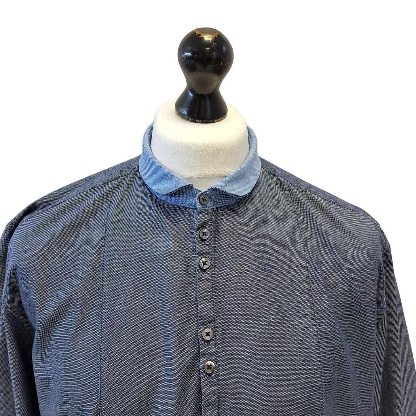 Hugo Boss Blue Long Sleeve Slim Shirt Uk Men's X Large G545