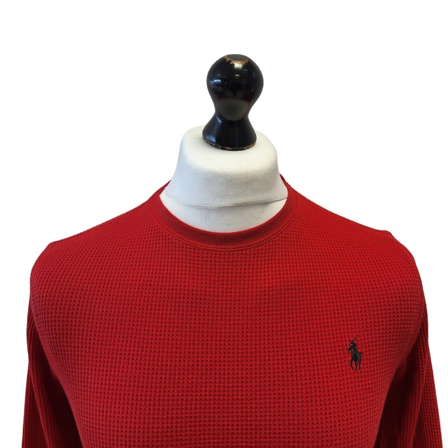 Polo Ralph Lauren Crew Neck T-Shirt Long Sleeve Red Uk Men's Small G560