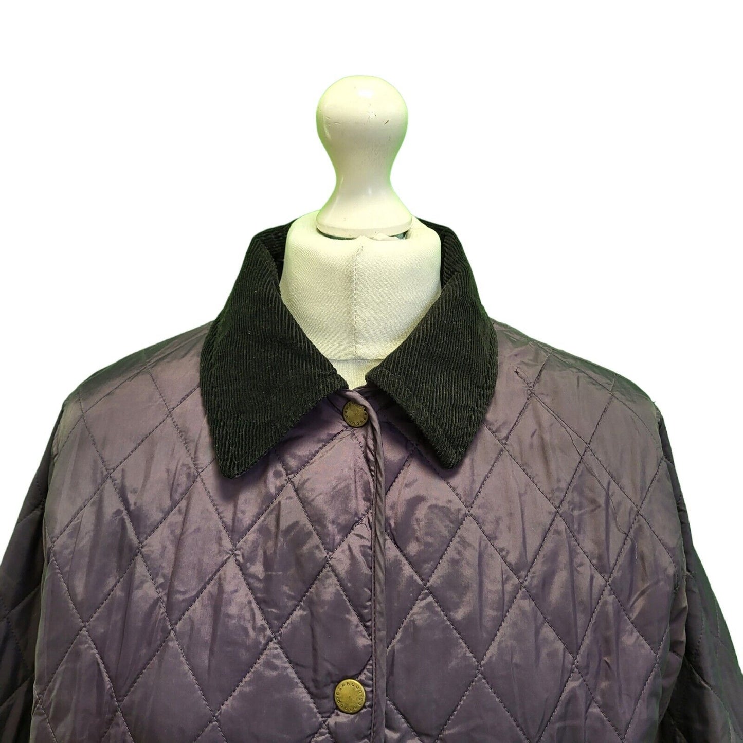 Barbour Purple Padded Shaped Liddlesdale Quilt Jacket UK Women's 14 H703