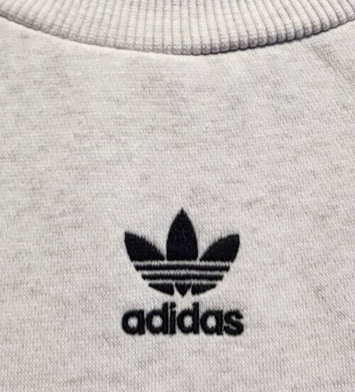 Adidas Light Grey Round Neck Short Sleeve Sport Sweatshirt Women's UK 12 L G787