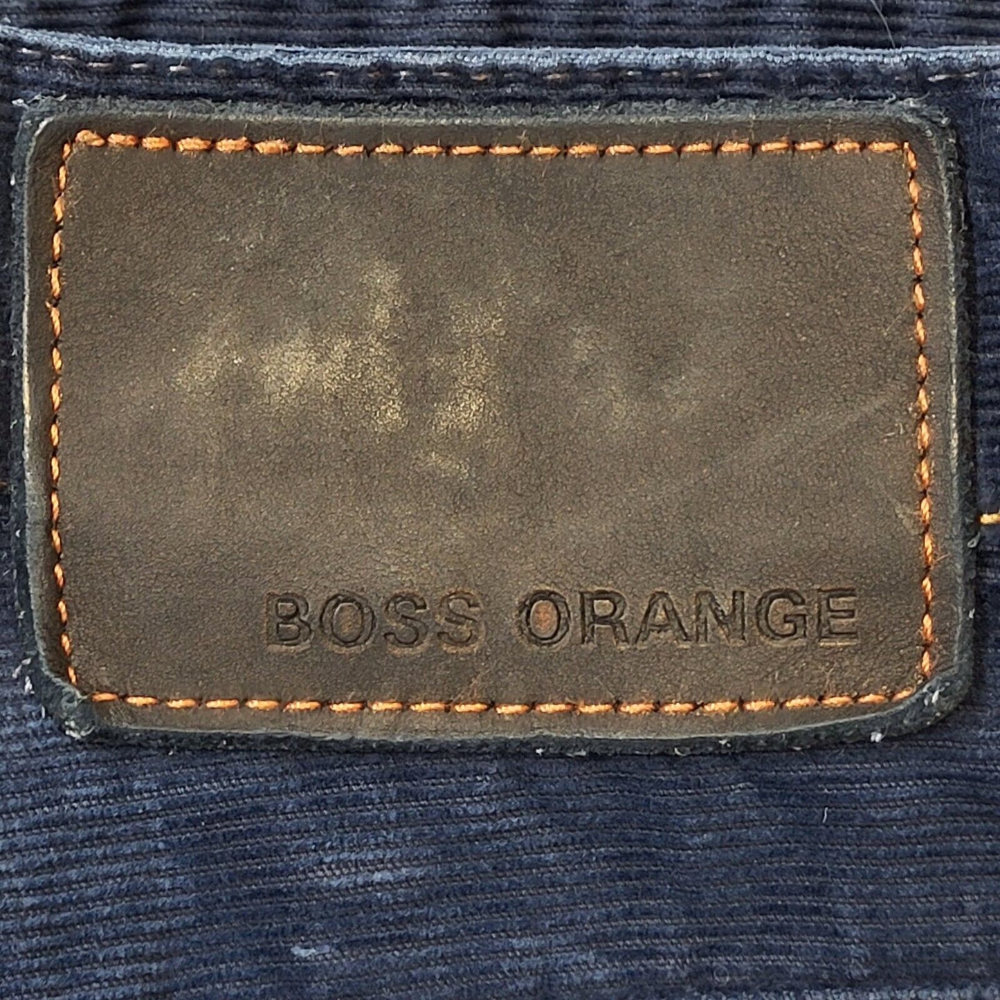 Hugo Boss Blue Slim Straight Corduroy Zip Fly Trousers Men's uk S W31 L32 G840