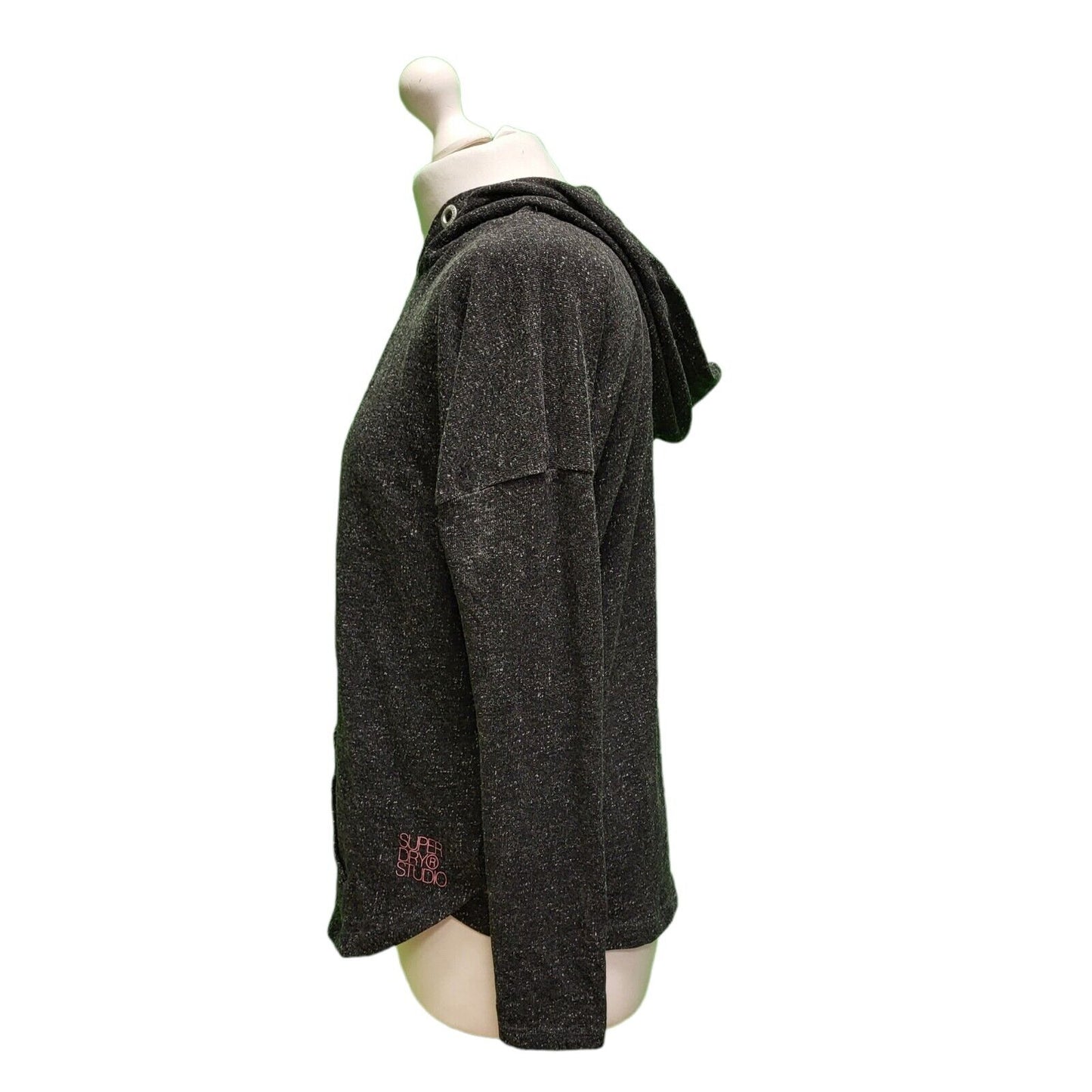 Superdry Charcoal Sweatshirt Hoodie Women's uk xS eu 34 H340