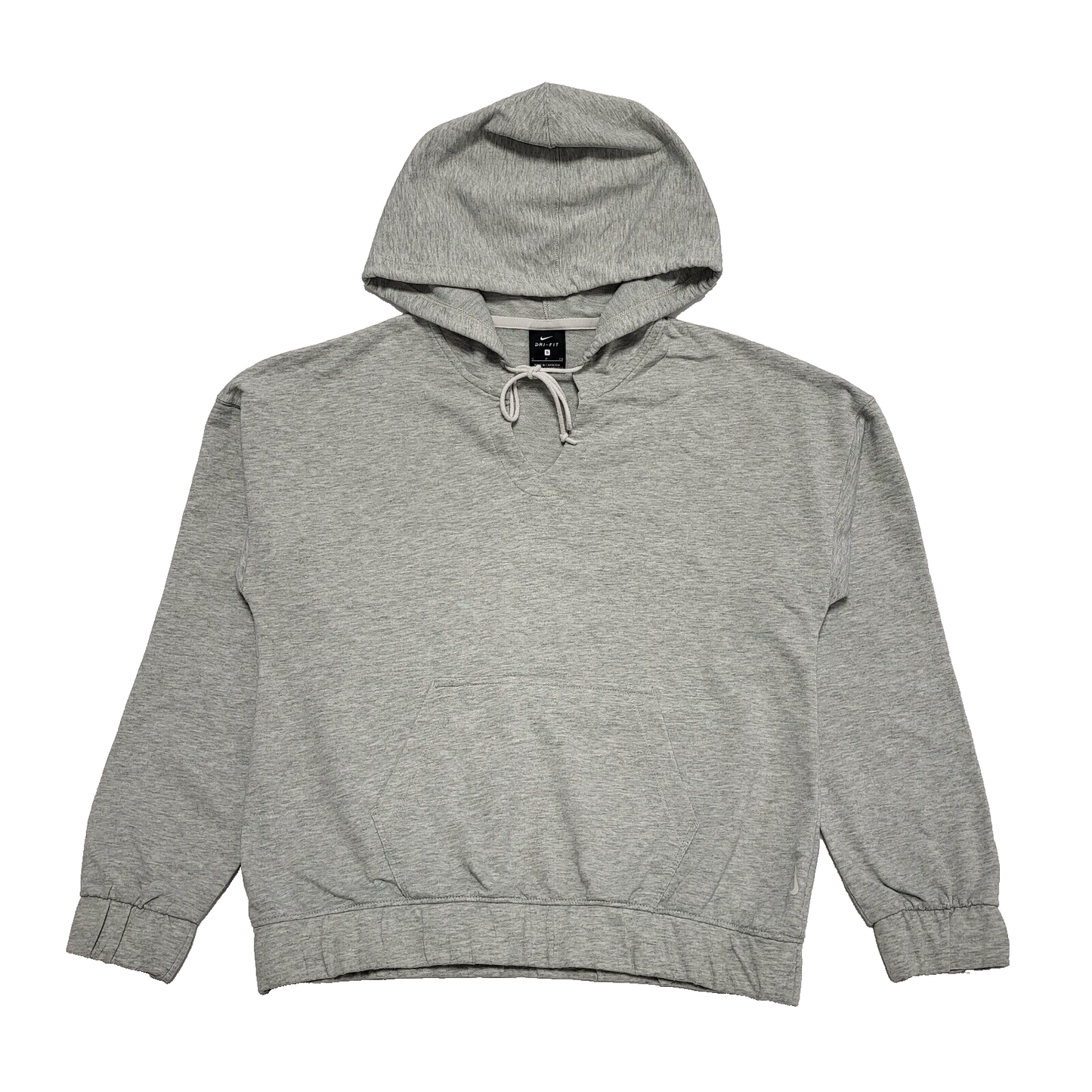 Nike Grey Drawstring Sweatshirt Hoodie Women's UK S 8 EU 36 H978