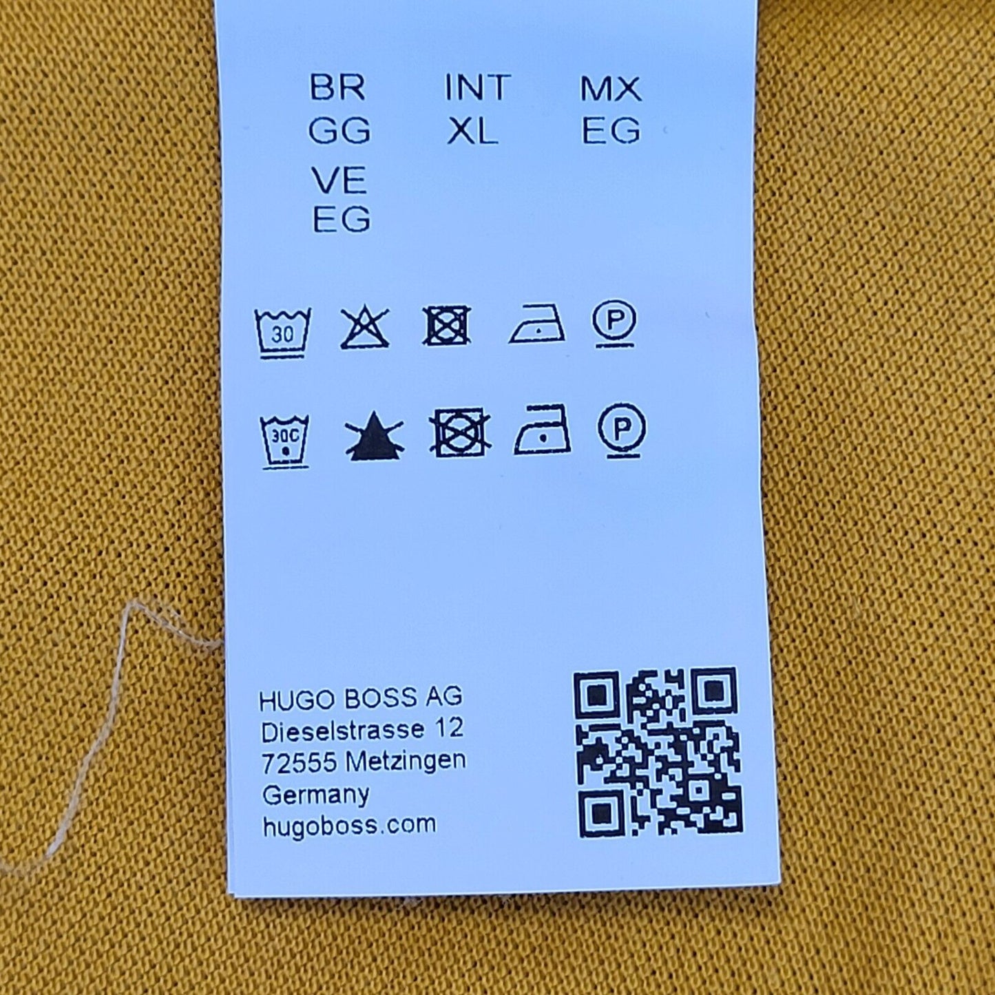 Hugo Boss Mustard Short Sleeve Polo Shirt Mens Uk XL EU 56 G341