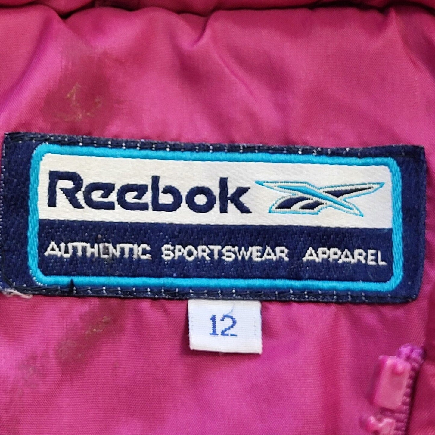 Reebok Pink Long Sleeve Puffer Sports Coat UK Women's 12 H688