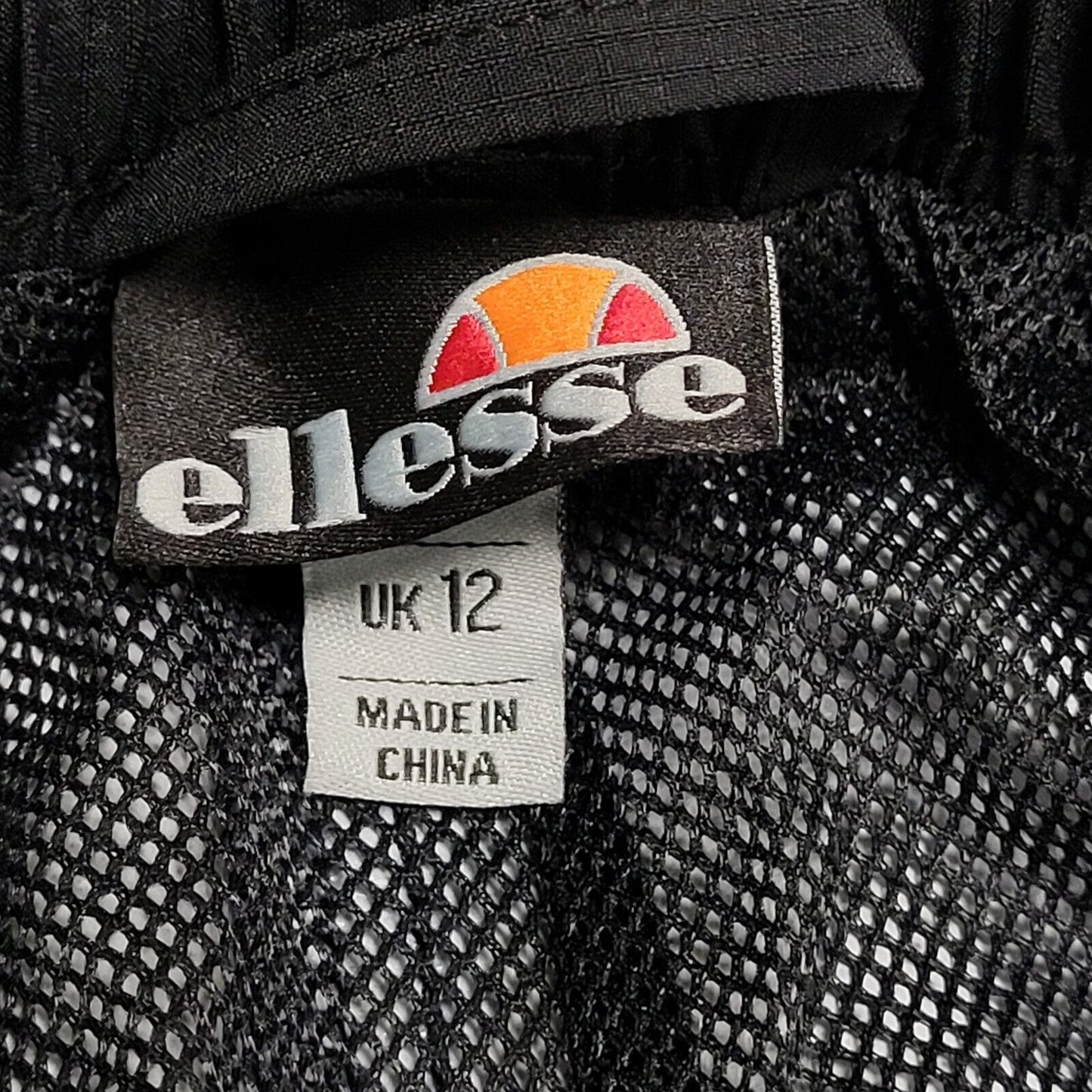 Ellesse Black Drawstring Jogging Bottoms Uk Women's 12 L W30 L31 H778
