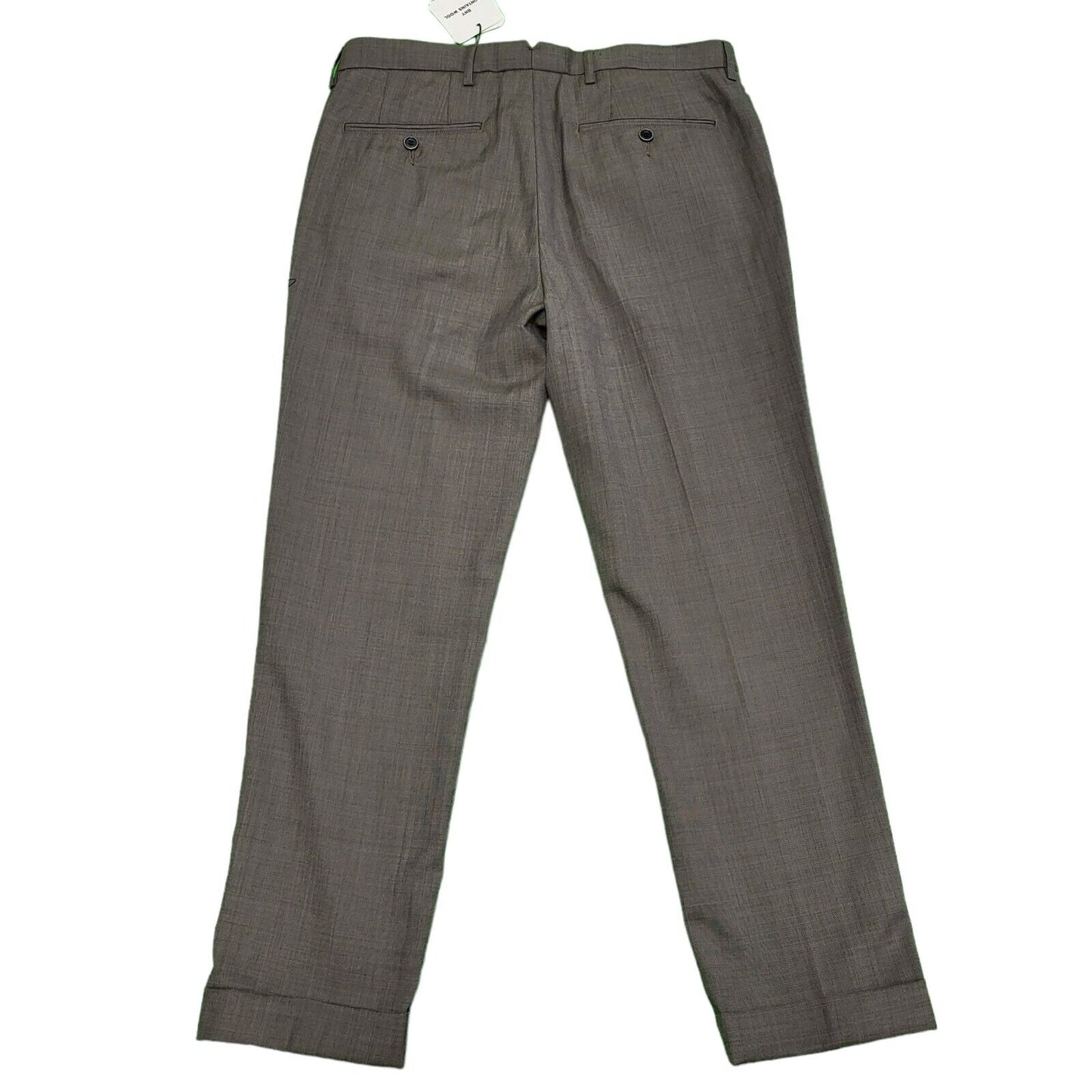 Brandberry Grey Zipper Fly Tapered leg Dress Trousers Men's M W32 L28 BNWT H545