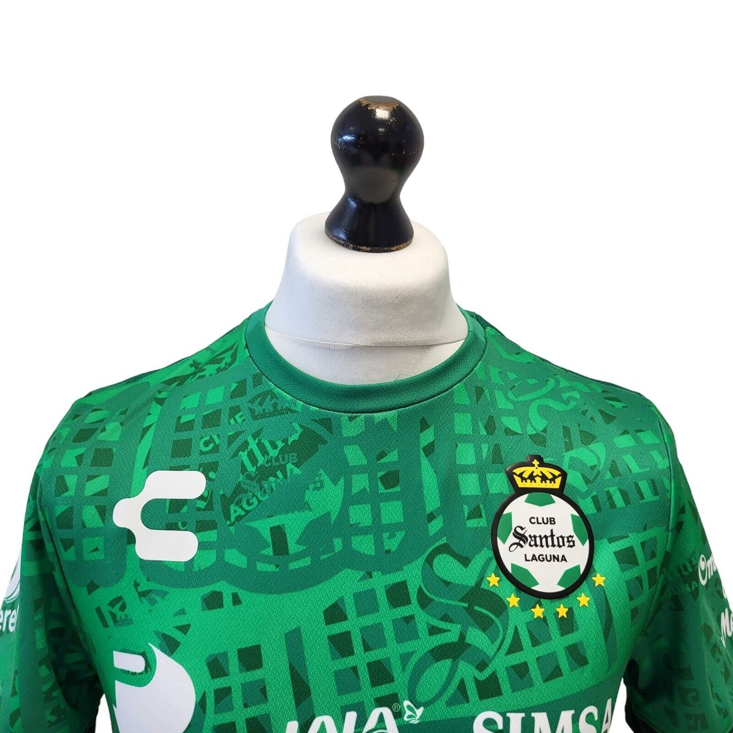 Charly Santos Laguna 2021 Football Shirt Green UK Men's M G554