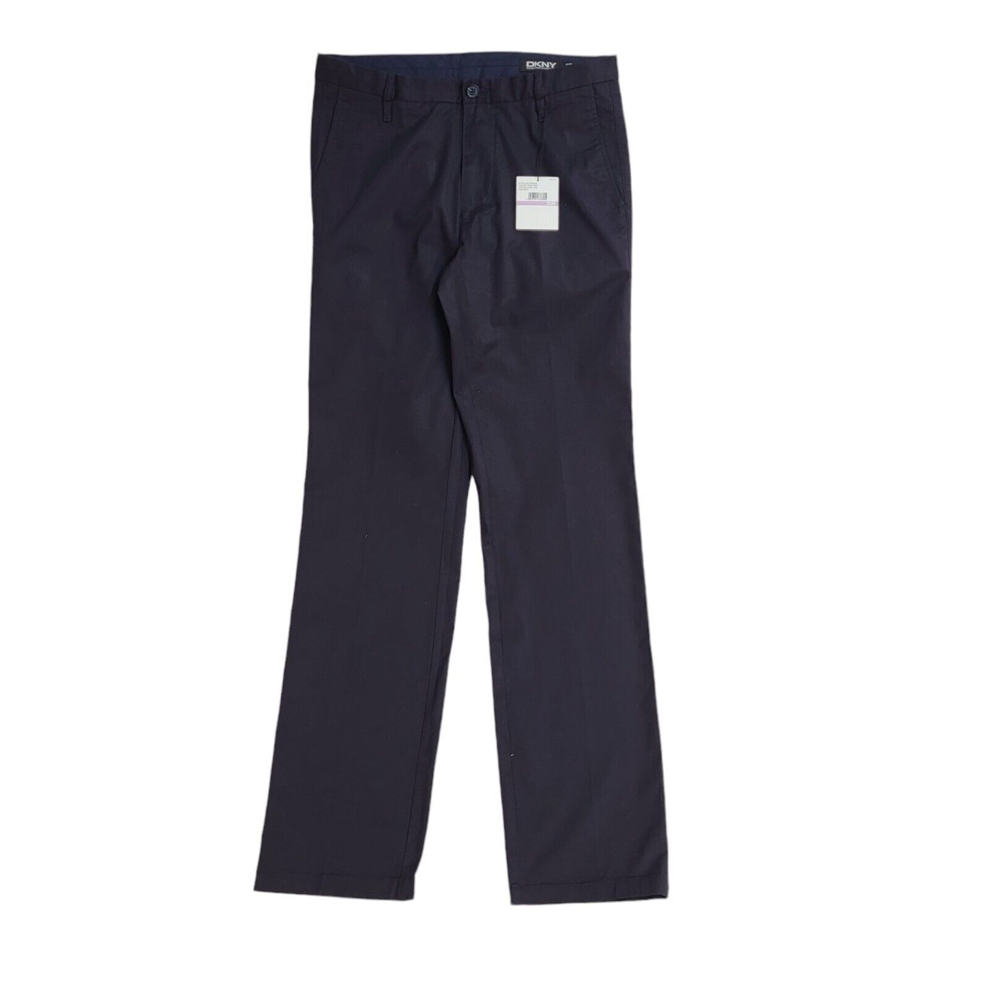 DKNY Navy Blue Straight Leg Dress Trousers Uk Men's Size M W32 L33 Bnwt EE277