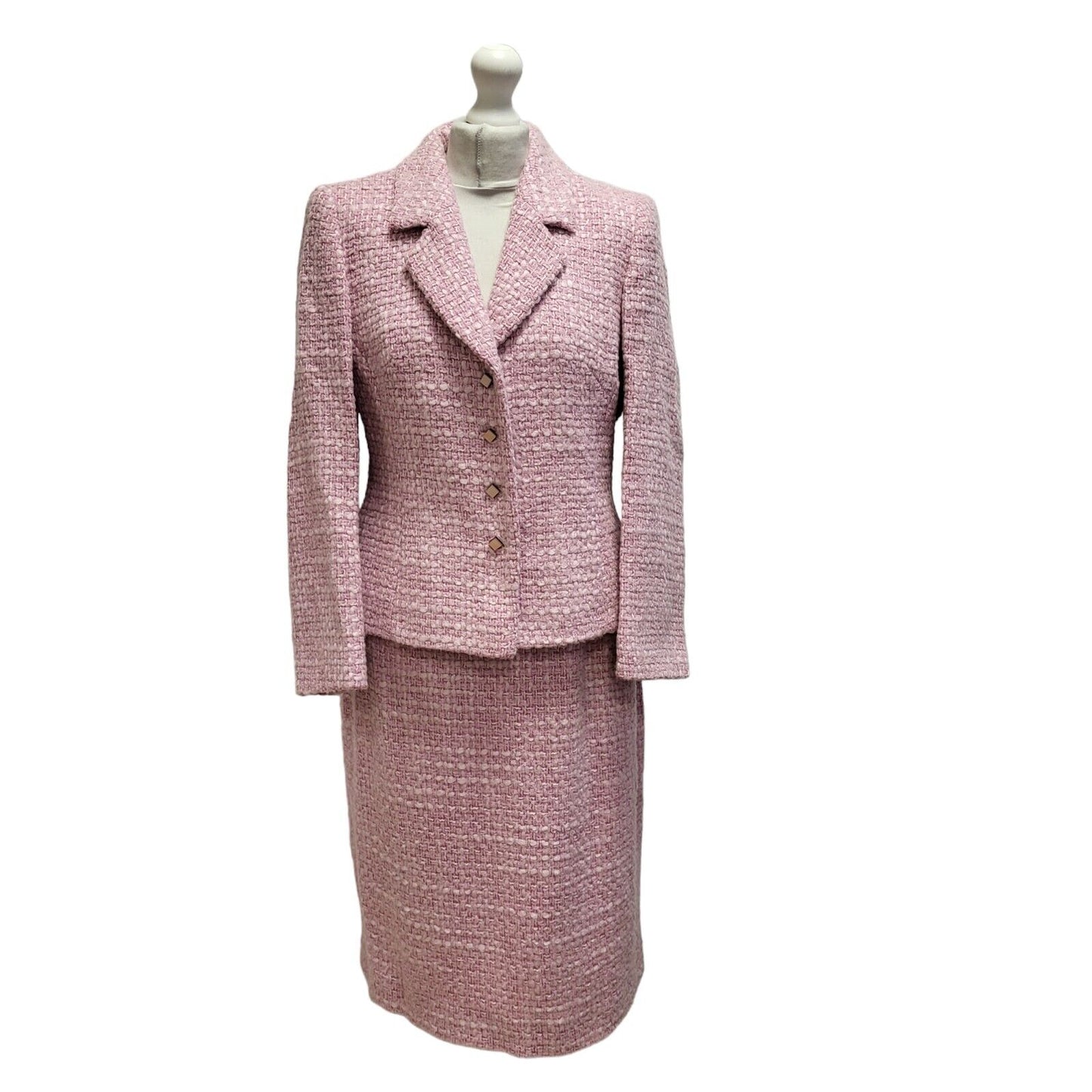 Minuet Pink Wool Blend Skirt (16) Suit Jacket (12) Women's Uk 12 Bnwt BB359