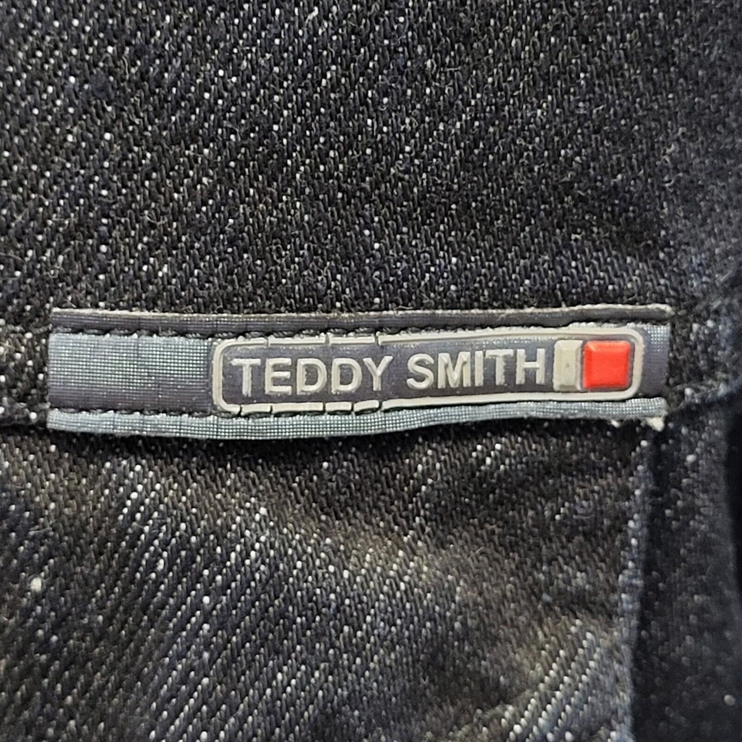 Teddy Smith Dark Blue Button-Up Denim Jacket Uk Men's XL Eu 56 G310