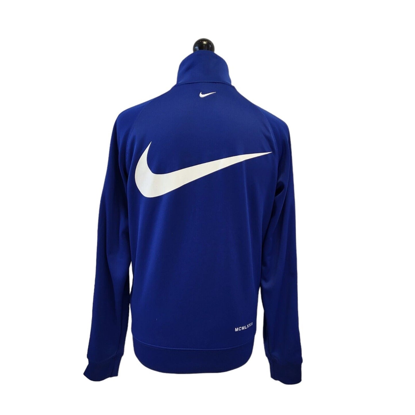 Nike Blue White Zipped Sports Tracksuit Top Uk Men's Small G457