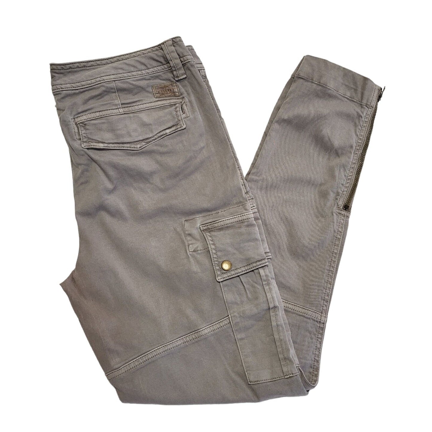 Polo Ralph Lauren Grey Skinny Denim Cargo Jeans Women's 12 W32 L30 H253