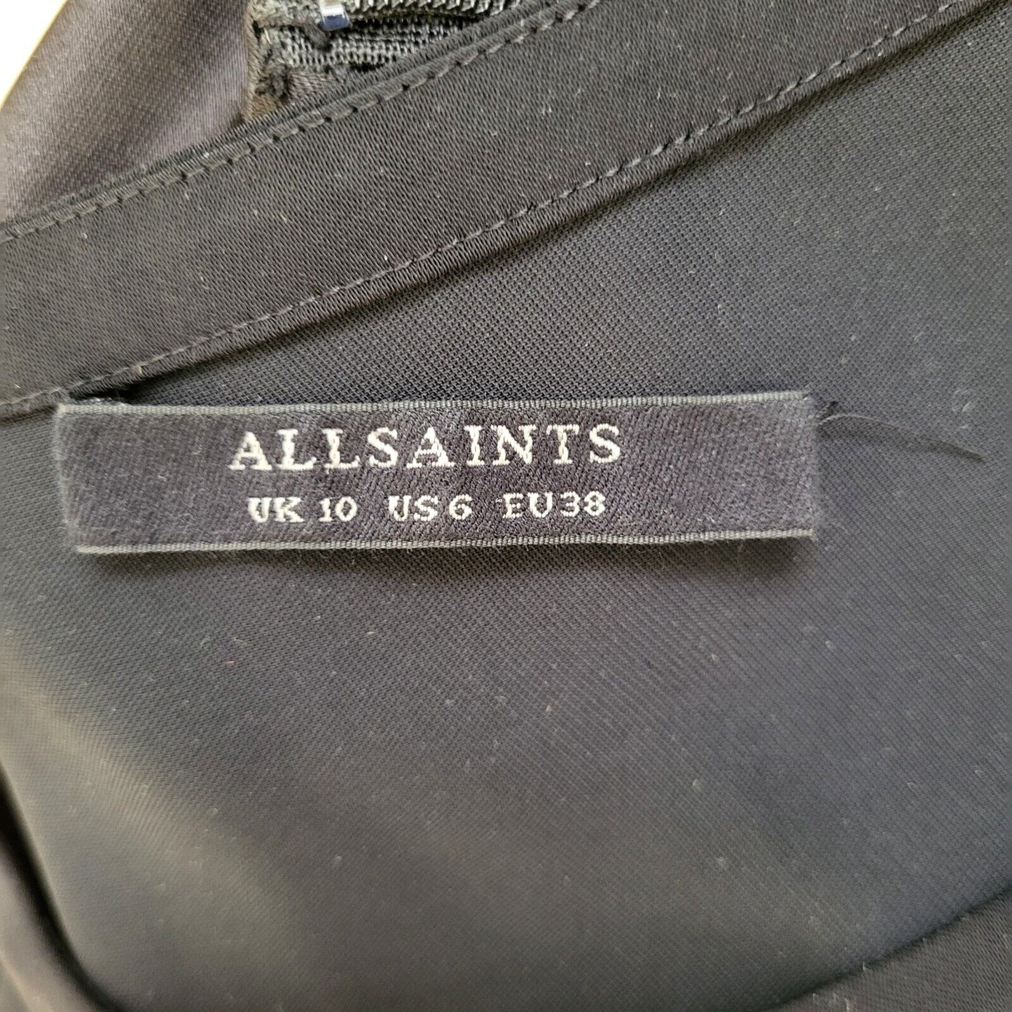 Allsaints Black Sleeveless Evening Mini Dress Uk Women's 10 Eu 38 G114