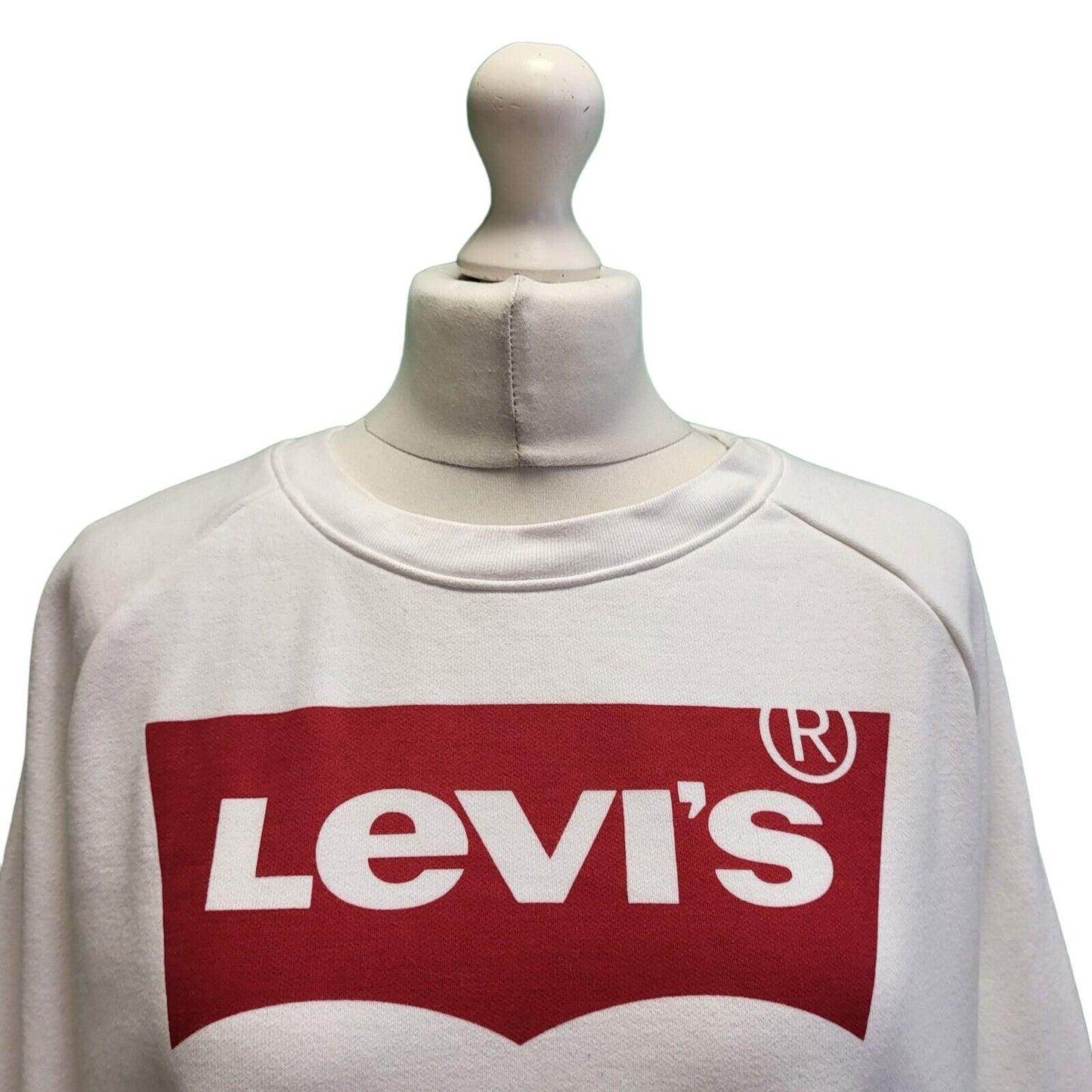 Levi's White Spell Out Long Sleeve Sweatshirt Women's UK S 8 EU 36 H217