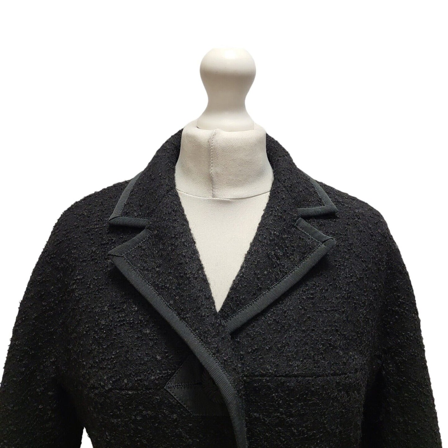 Daphne Raven Black Button Dress Jacket uk Women's Medium BB376