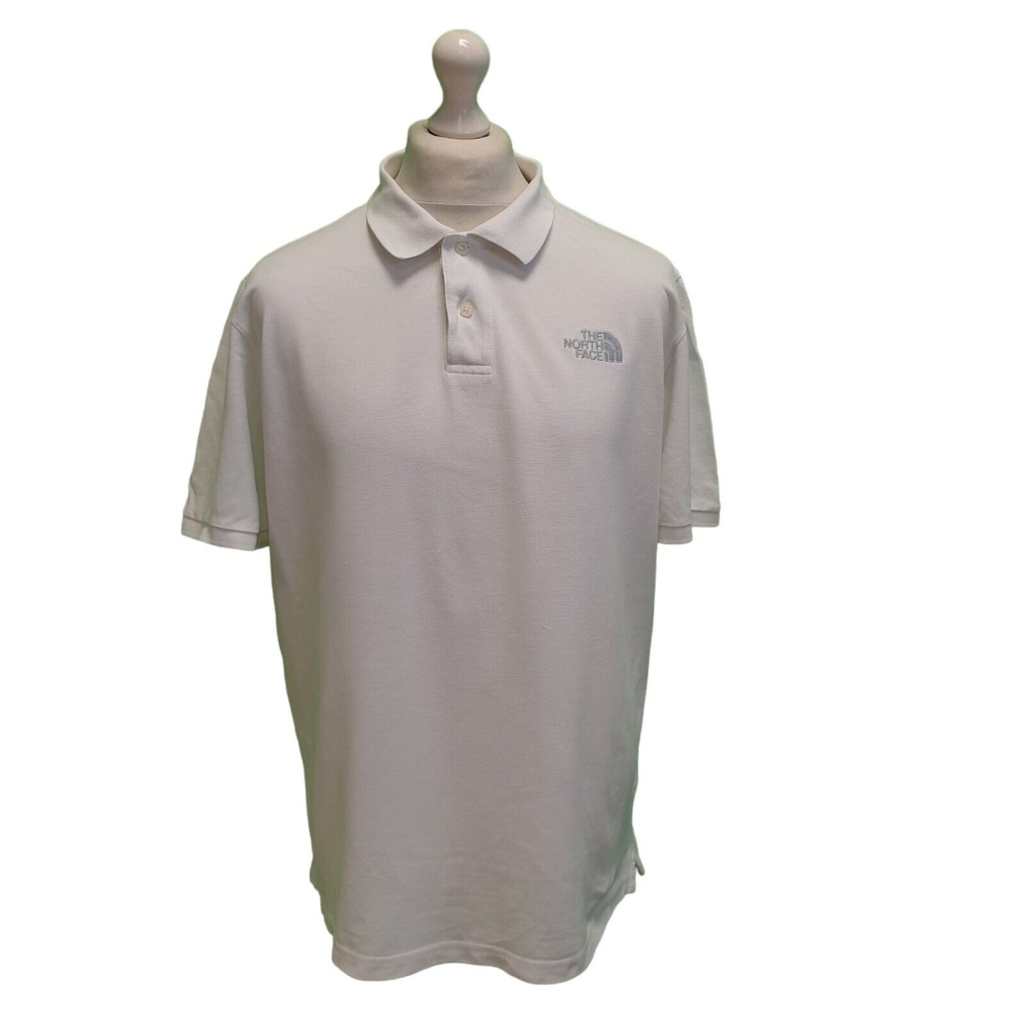 The North Face White Cotton Short Sleeve Polo T-Shirt Men's UK L EU 54 H367