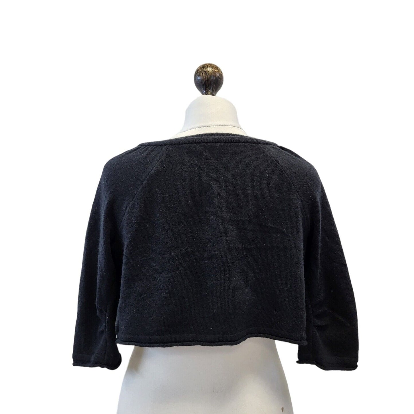 R.E.D Valentino Black Wool Open Front Cardigan Uk Women's XS G241