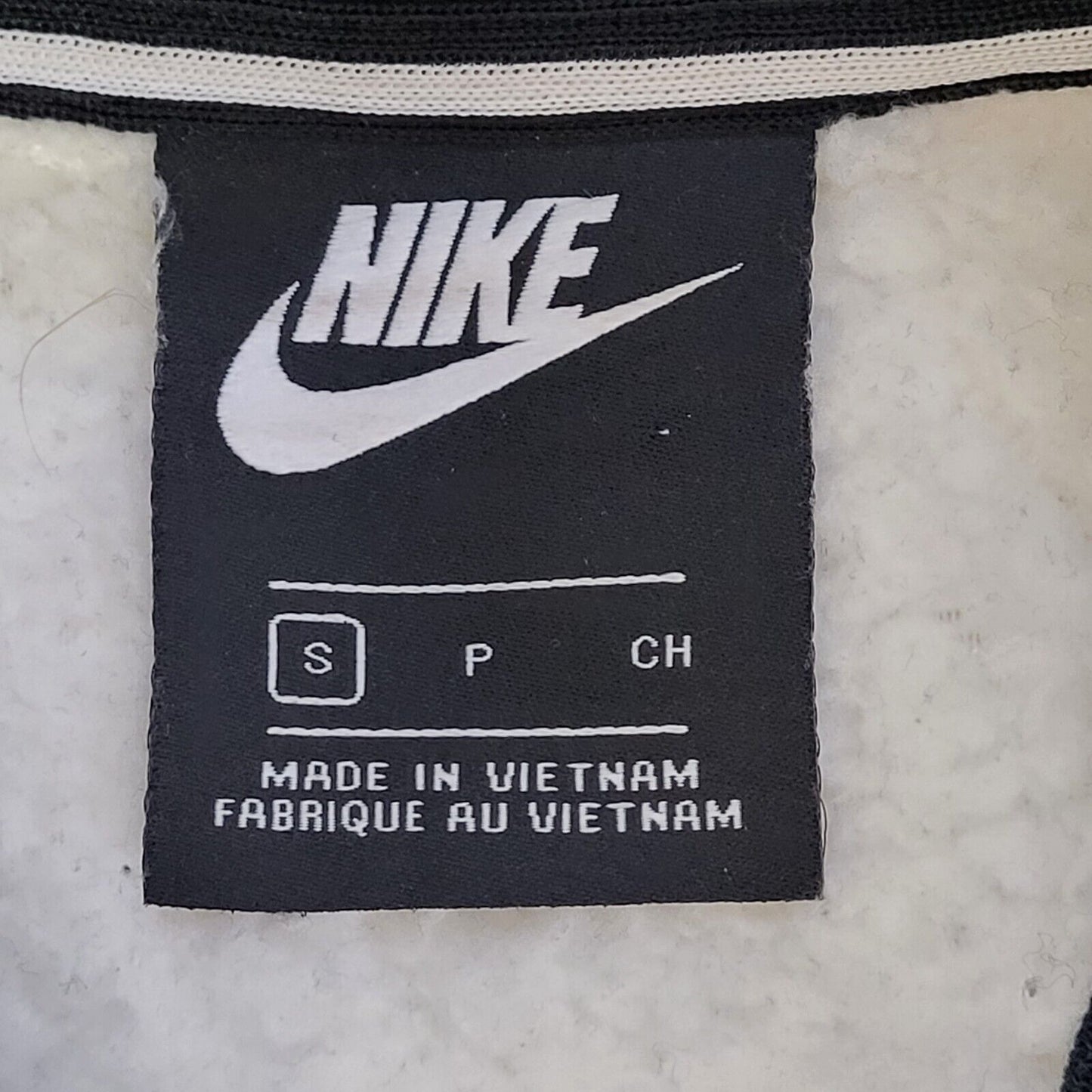 Nike Sports Jacket Black & White Fluffy Collared Women's UK Small G400