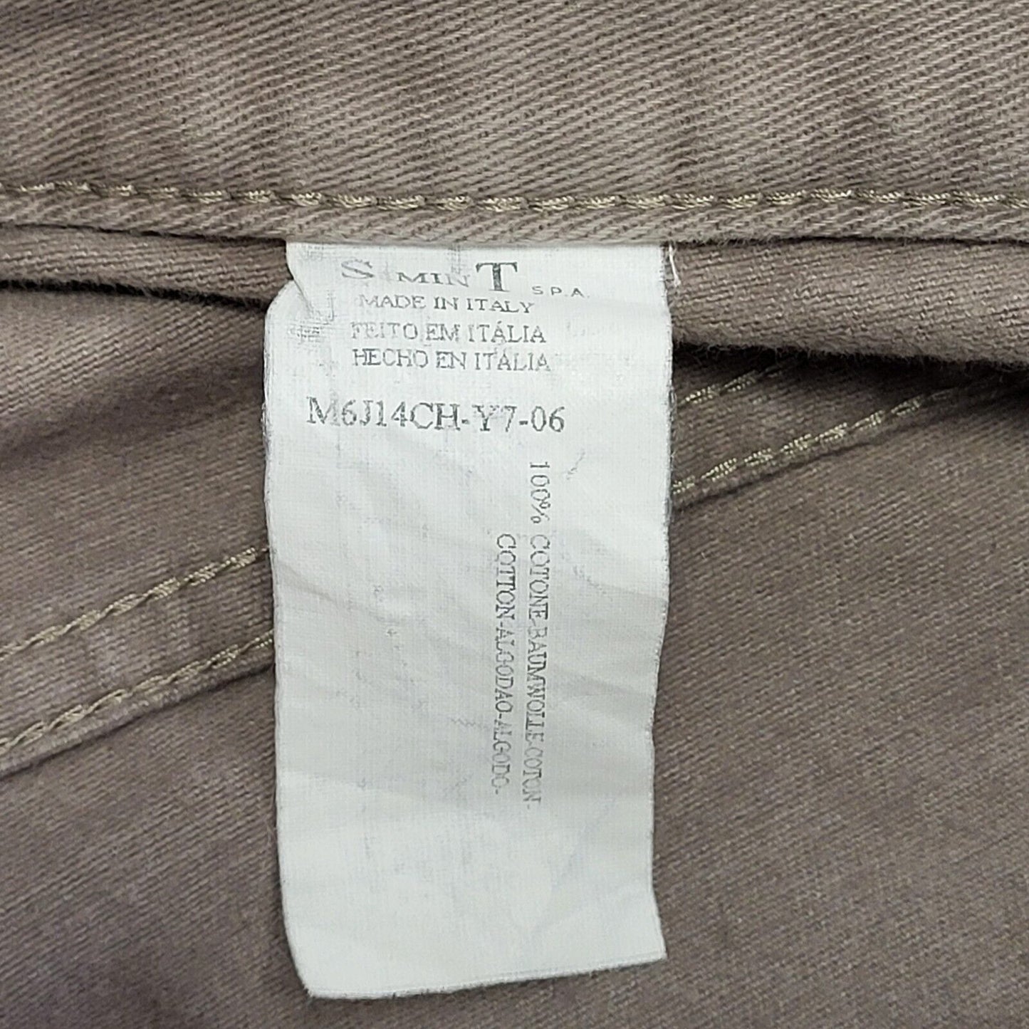 Armani Jeans Beige Straight Leg Cotton Button Fly Trousers Men's S W30 L34 H38