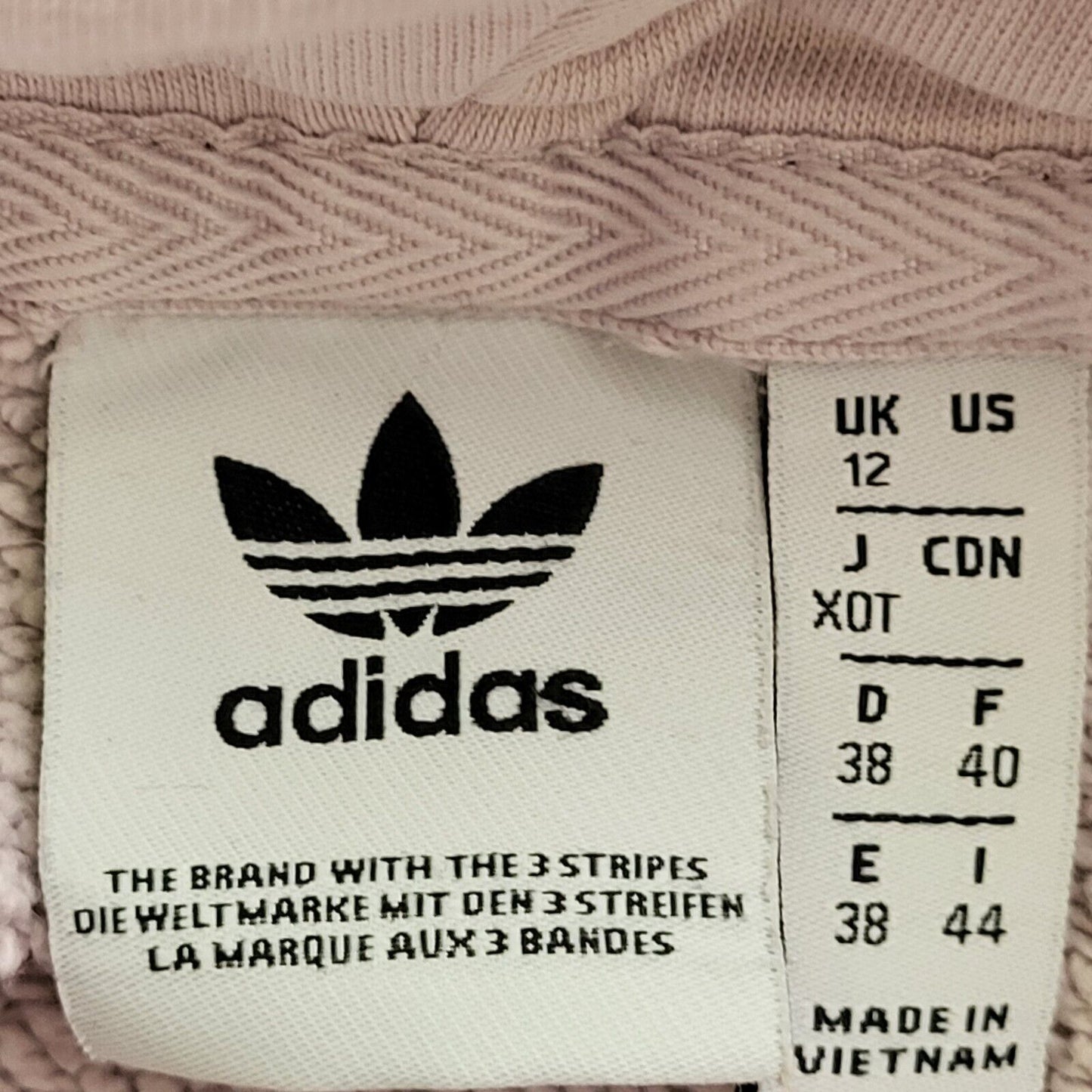 Adidas Light Purple Over-sized Hooded Drawstring Sweatshirt Women's L 12 G781