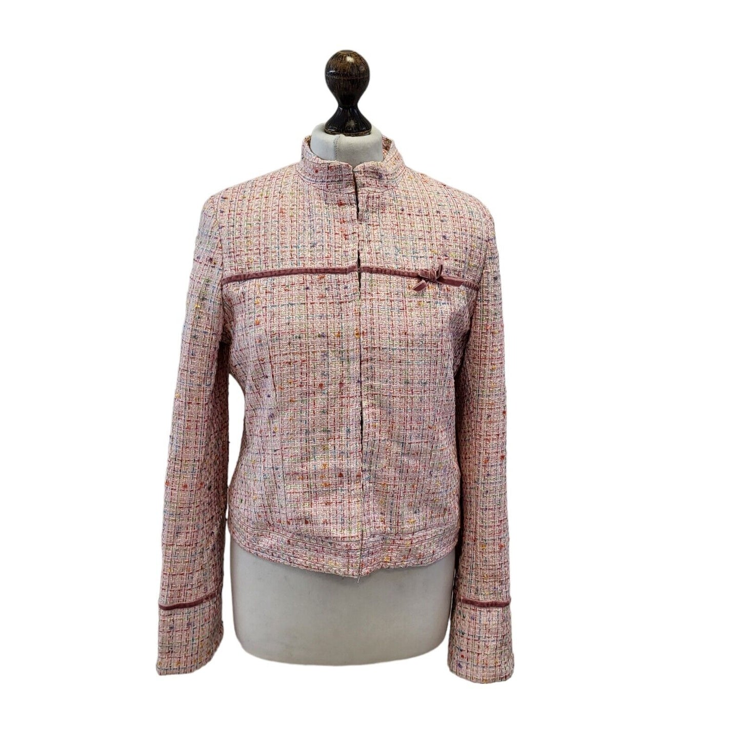 Miss Selfridge Pink Hook Eye Suit Jacket Uk Women's 14 Eu 42 Bnwt G257