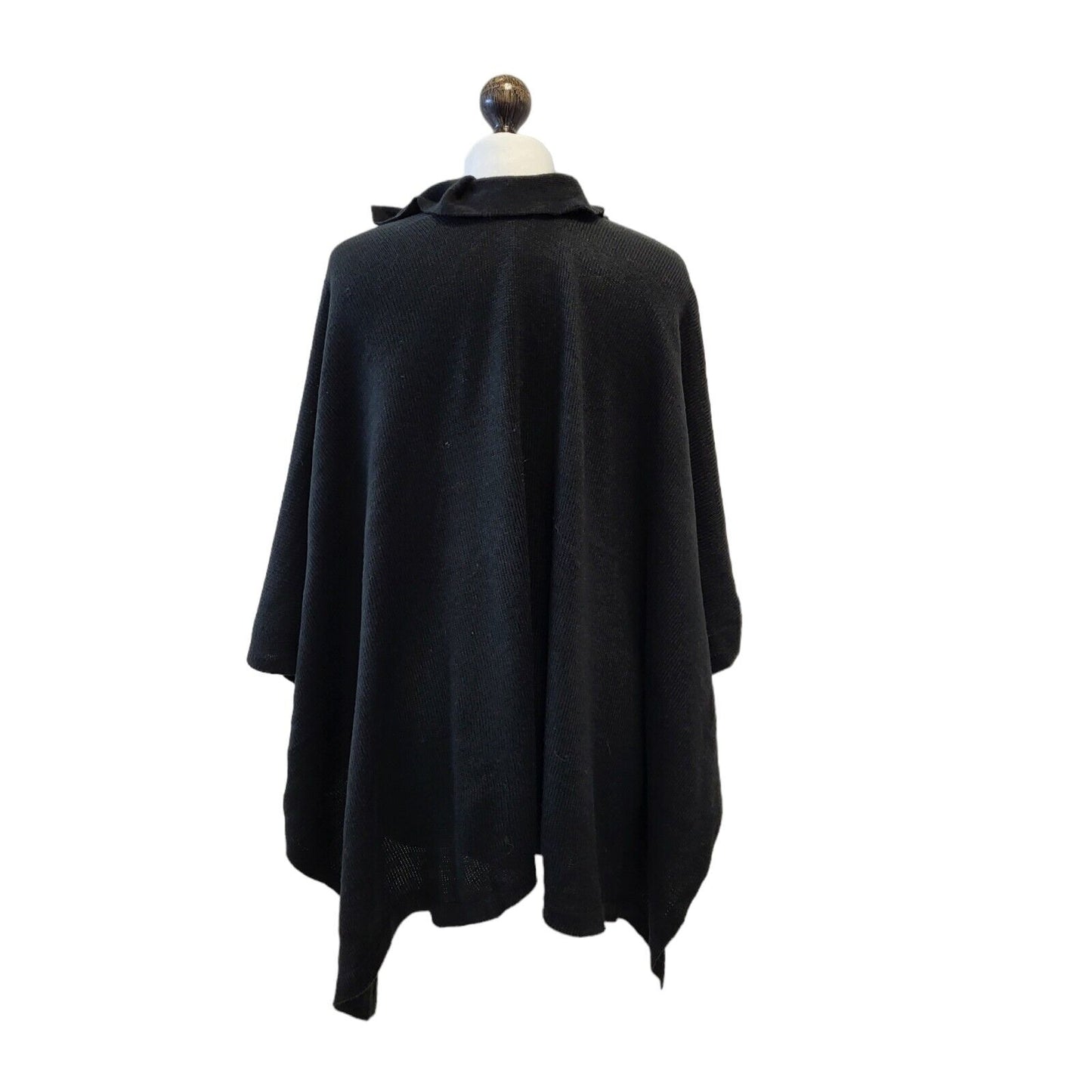 Lipsy Open Front Black Ruffle Cape BNWT Uk Women's One Size G387