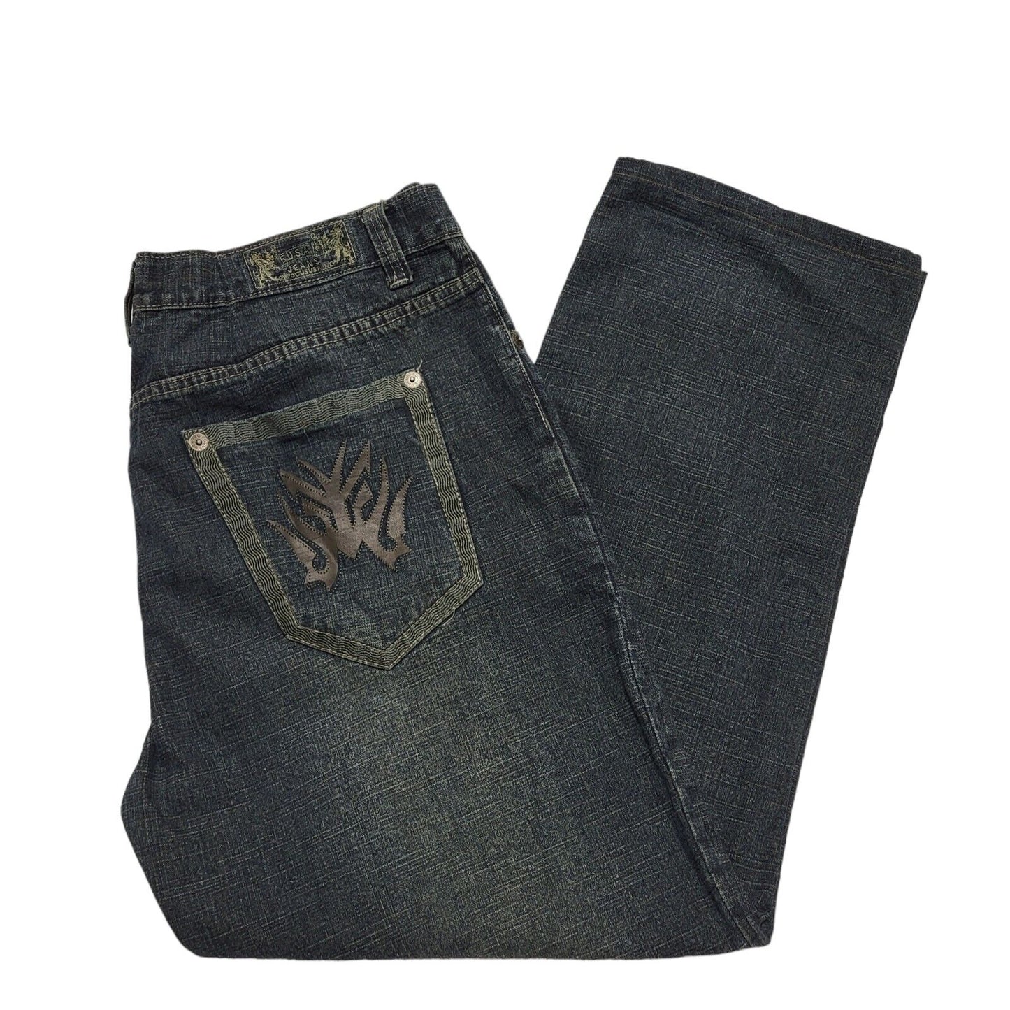 Fusal Dark Blue Straight Denim Jeans Men's uk 4xL W42 L32 H667
