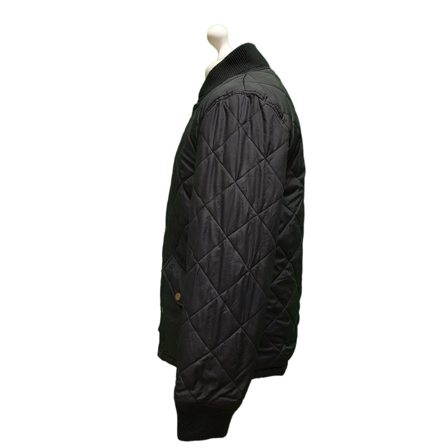 Converse Black Padded Long Sleeve Collared Jacket Men's UK S EU 48 H295