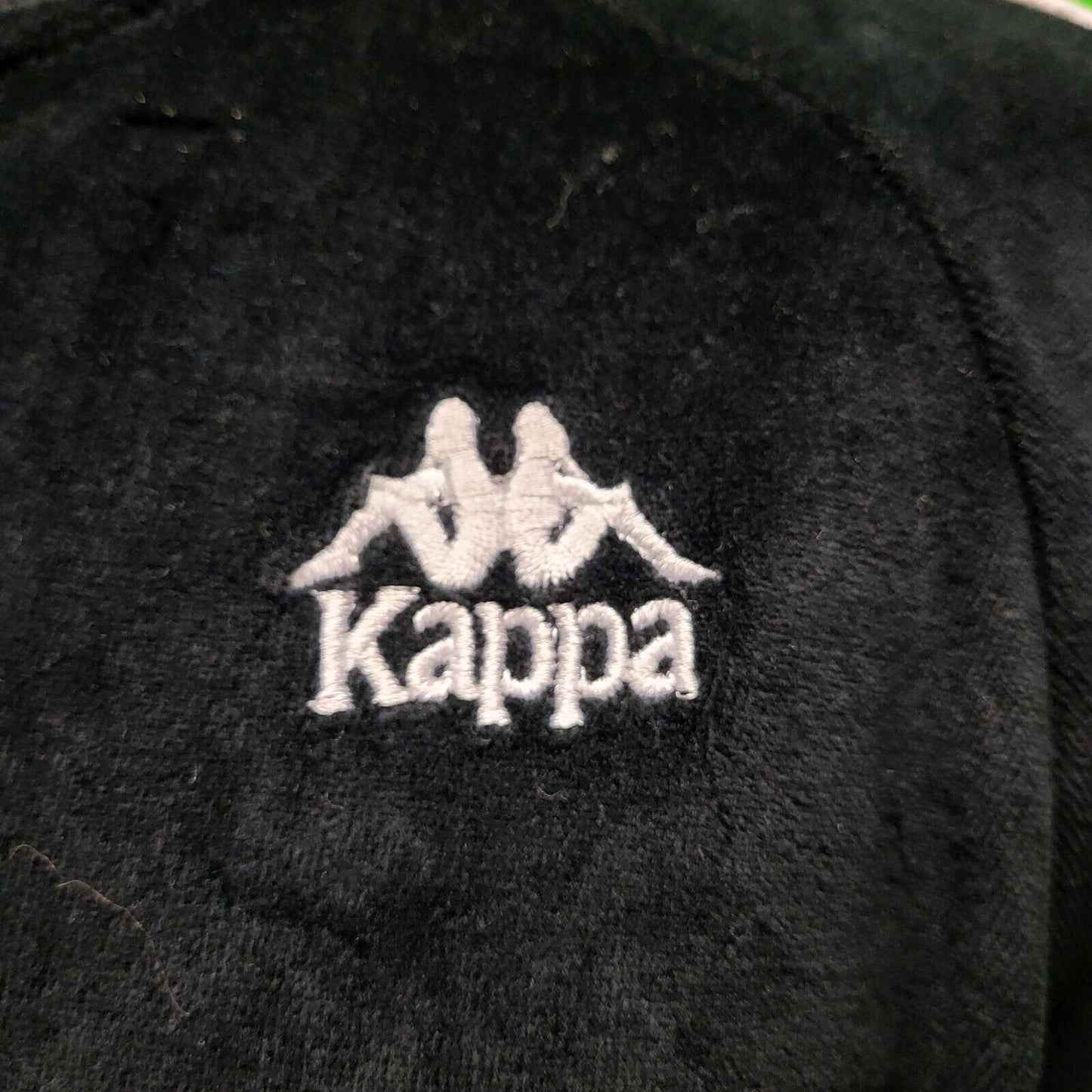 Kappa Black White Trim Sports Tracksuit Track Jacket Women's uk M eu 38 H328
