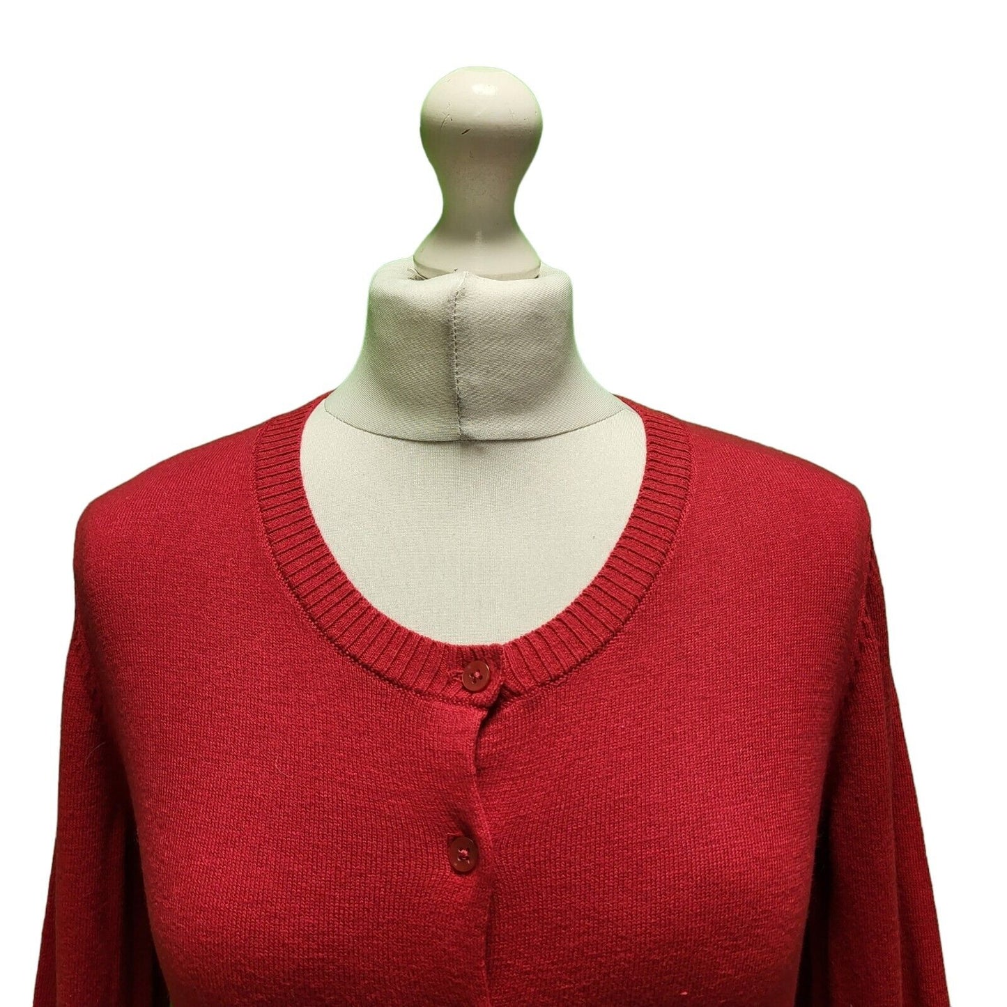 Gap Red Button Cotton/Nylon Cardigan Women's uk S 8 eu 36 BNWT H336
