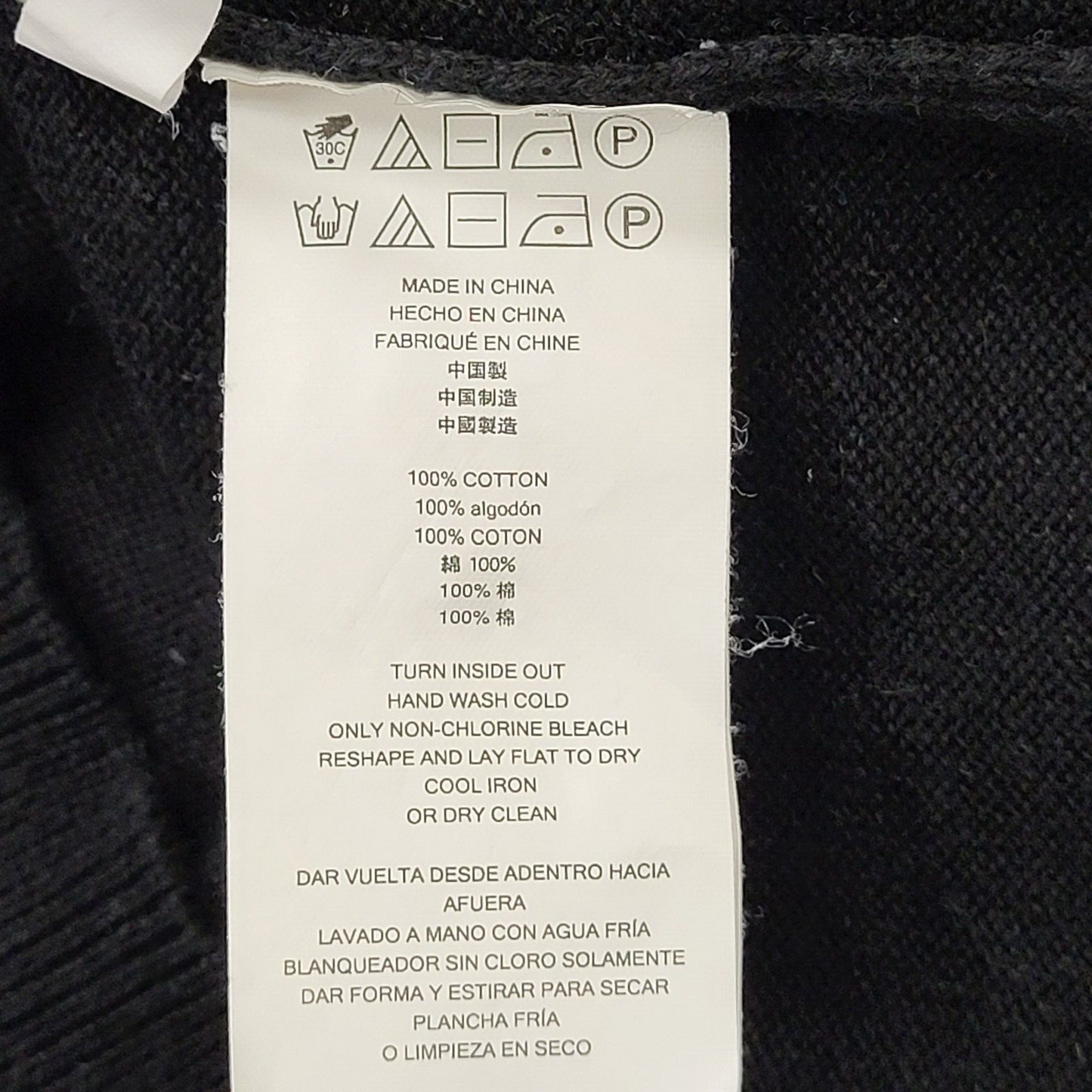 Michael Kors Black Crew Neck Cotton Jumper Uk Men's Small BB272