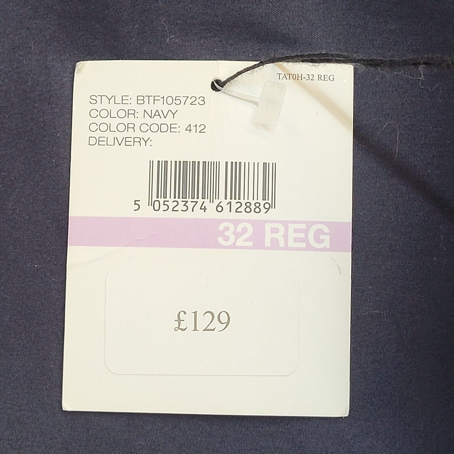 DKNY Navy Blue Straight Leg Dress Trousers Uk Men's Size M W32 L30 Bnwt EE278