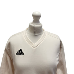 Adidas Cream V-Neck Sports Top Women's Size UK S/M BB290