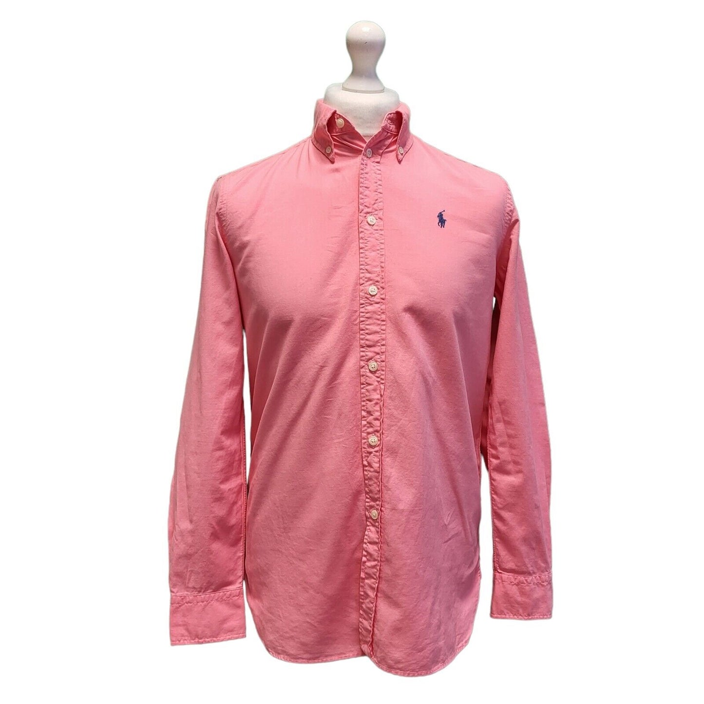 Ralph Lauren Salmon Pink Relaxed Fit Long Sleeve Shirt Men's UK S H128