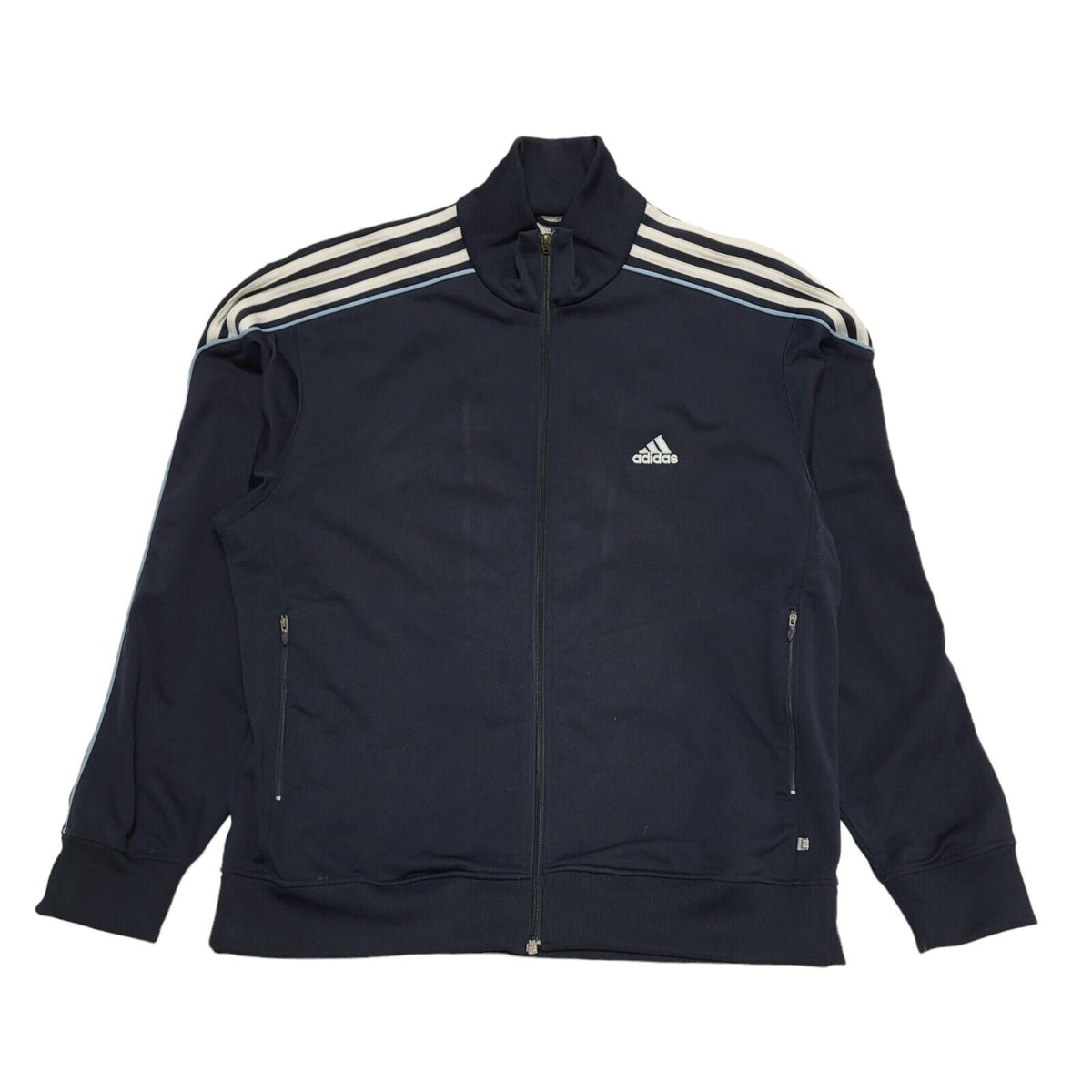 Adidas Navy Blue Long Sleeve Sports Track Jacket Top Men's UK L EU 54 H676