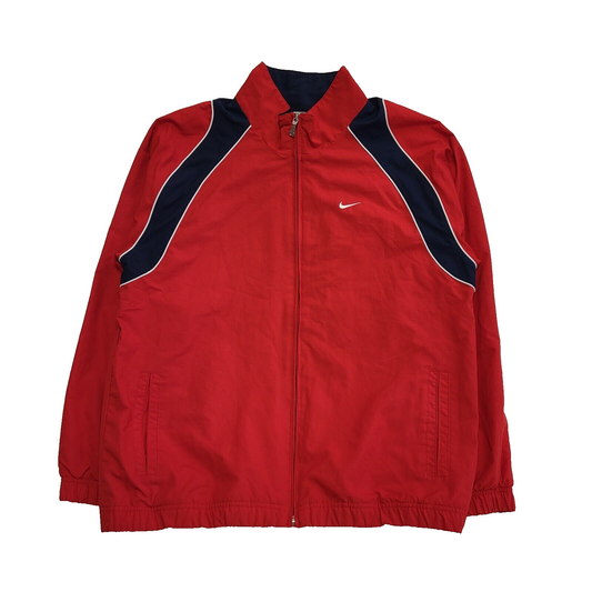 Nike Red Blue Zipped Over-sized Sport Jacket Men's uk L eu 54 H273