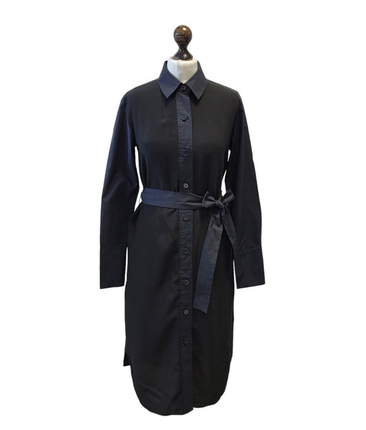 COS Black Long Sleeve Tie Shirt Dress Uk Women's 8 Eu 34 Bnwt G268