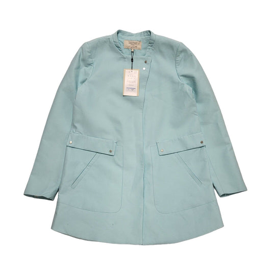 Trafaluc Zara Light Blue Button Formal/Casual Coat UK Women's M Bnwt BB318