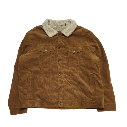 Eighty Four Brown Fleece Lined Corduroy Sherpa Jacket Uk Men's 3XL Bnwt BB305