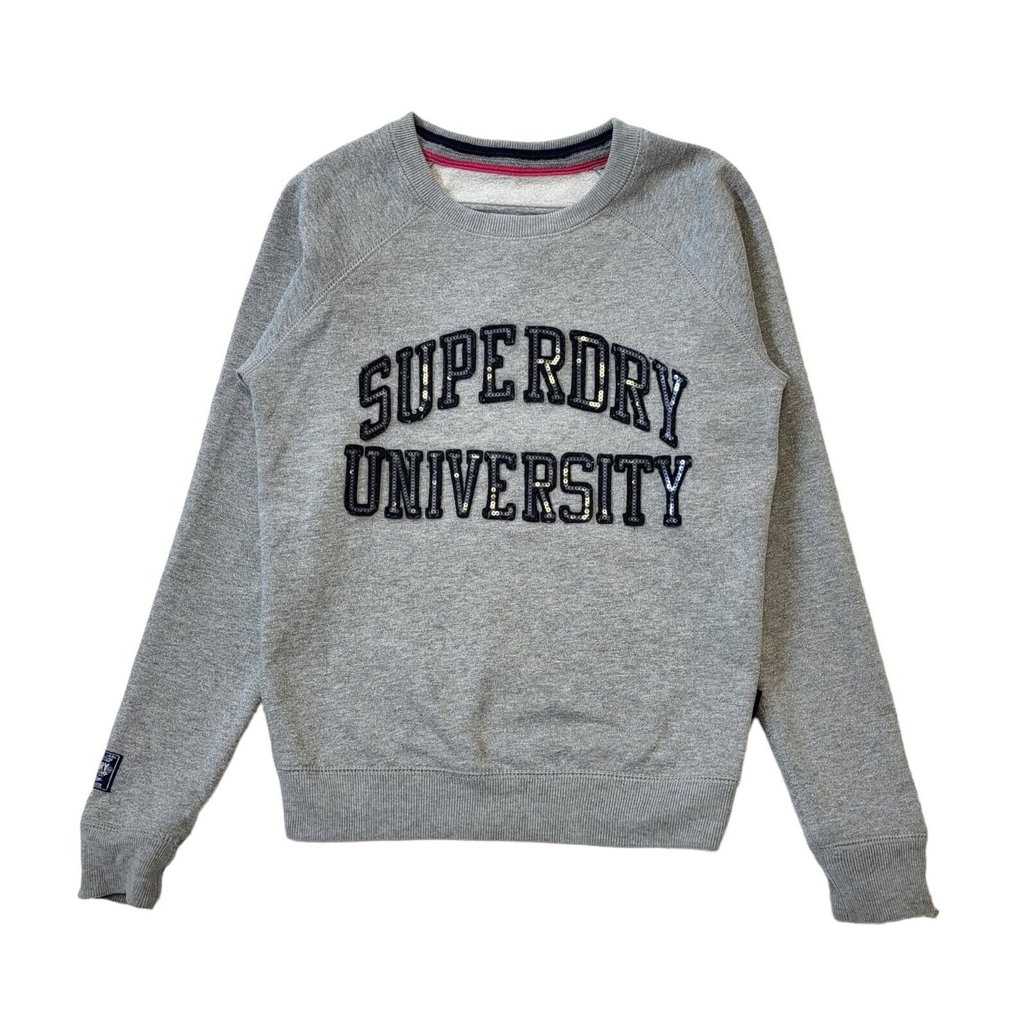 Superdry Grey Round Neck Sweatshirt Uk Women's XS Eu 34 G239