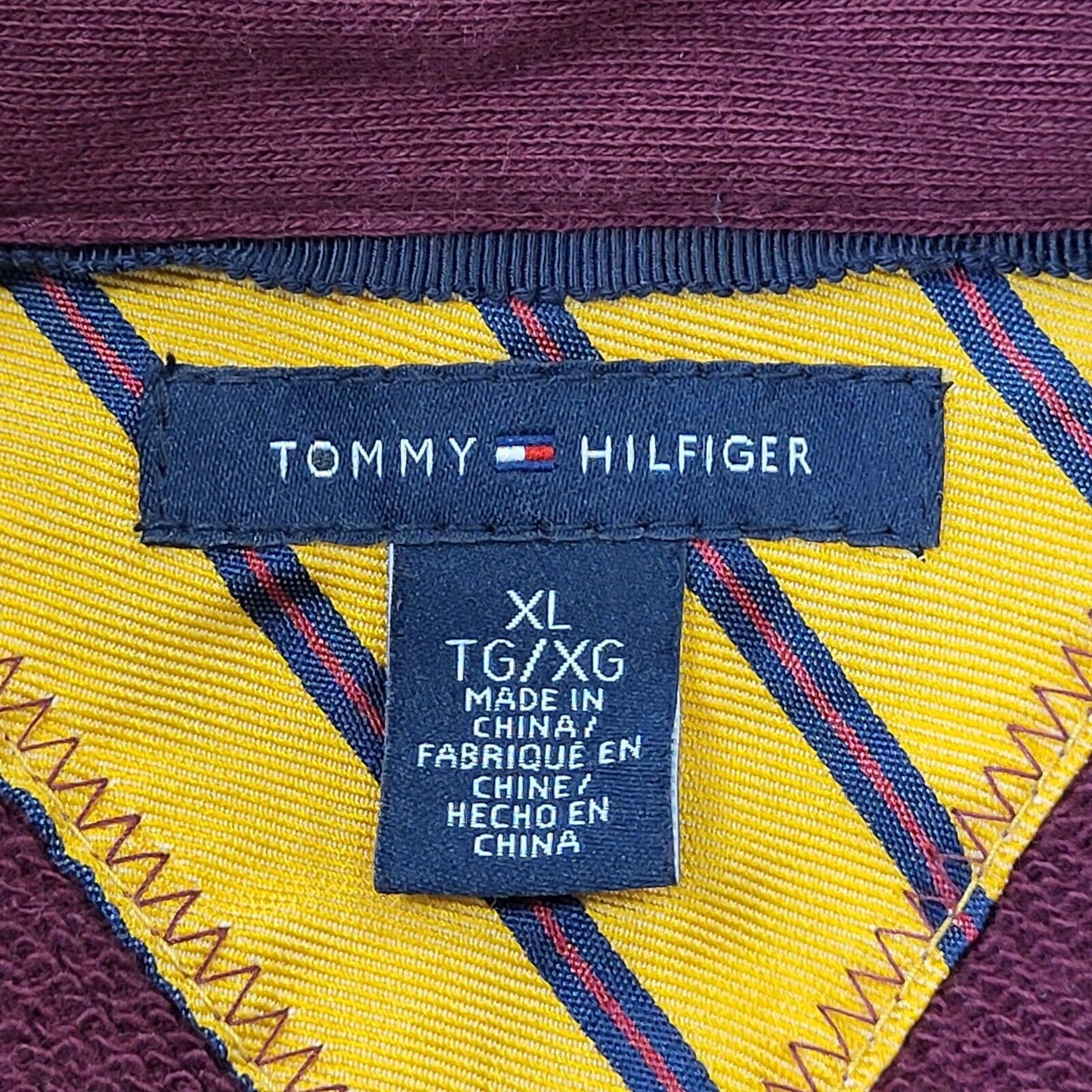 Tommy Hilfiger Burgundy Button Collared Suit Jacket Uk Women's 14 xL H719