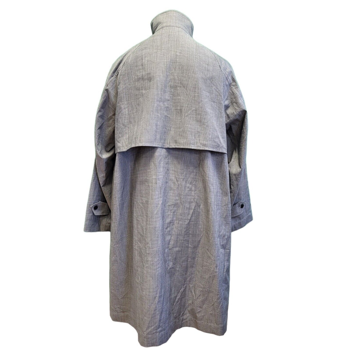 Bnwt Gymphlex Grey Check Plaid Lightweight Trench Coat Men's L eu 54 H81