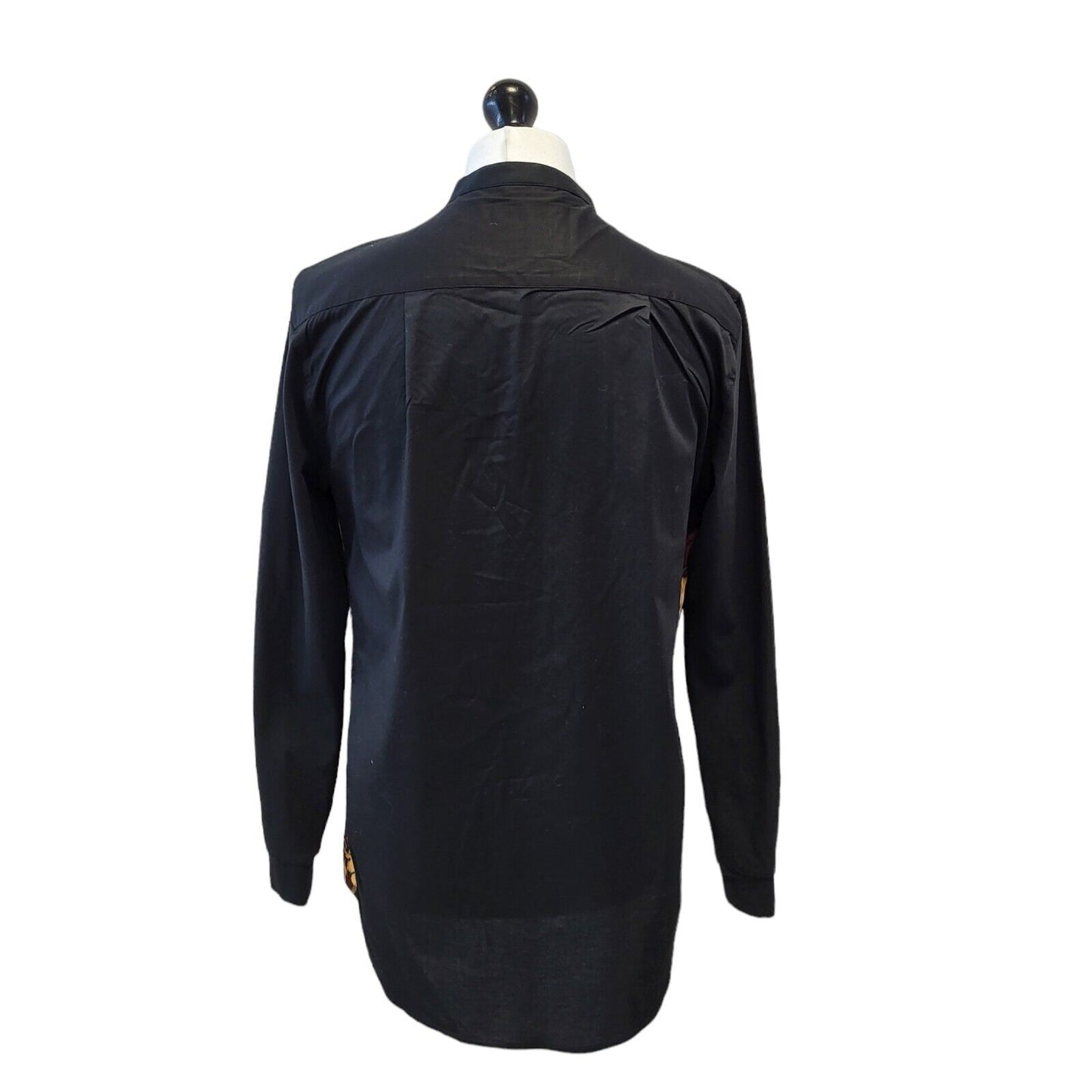 Siksilk Black Long Sleeve Extra Slim Shirt Uk Men's Extra Large G579
