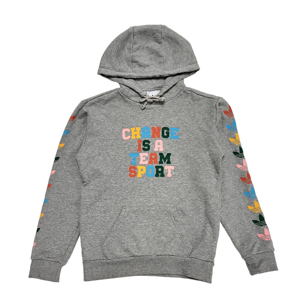 Adidas Sweatshirt Hoodie Drawstring Grey Uk Women's Size 2XS G415