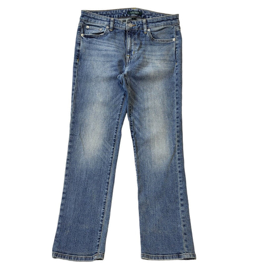 Ralph Lauren Blue Straight Zip Fly Denim Jeans UK Women's 8/10 W26-28 L28 G427