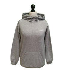 Adidas Grey Drawstring Sweatshirt Hoodie Women's UK XS 6 EU 34 H942
