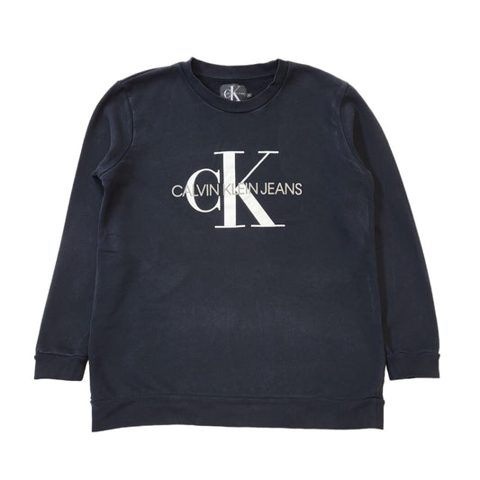 Calvin Klein Black Spell Out Long Sleeve Casual Sweatshirt Men's Uk XL H103