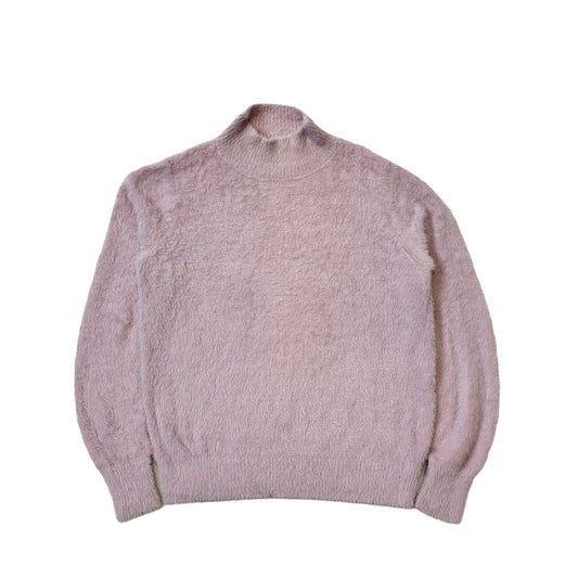 Guess Jumper Soft & Fluffy Pink High Neck Uk Women's Size S G422